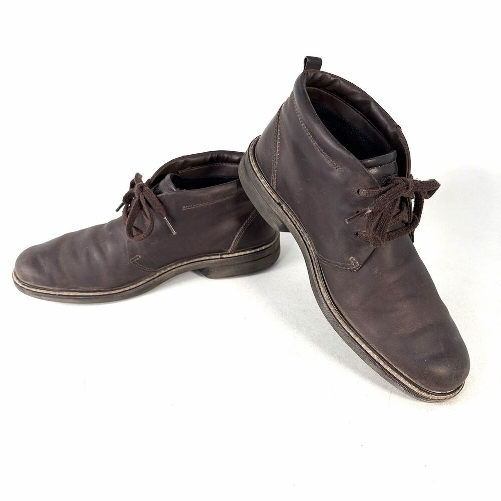 ECCO Turn GTX Men's Size US 8 EU 42 Gore-Tex Chukka Boots Brown Leather